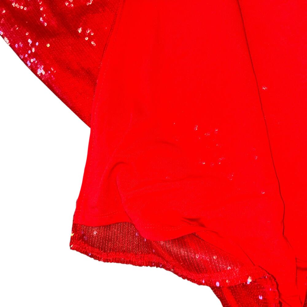 A New Day Sequin Midi Red Skirt Women’s M Dressy Wedding Guest Prom Date Night - Picture 4 of 9